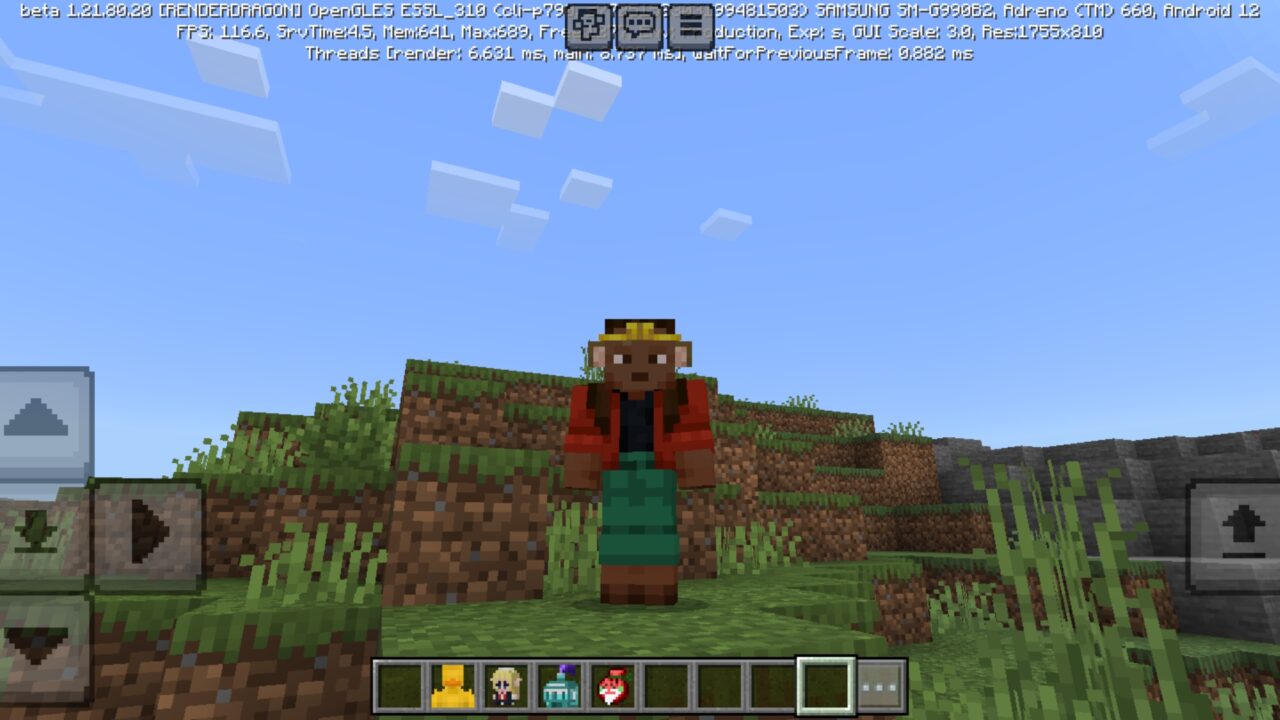 Hat from Just Cosmetics Mod for Minecraft PE