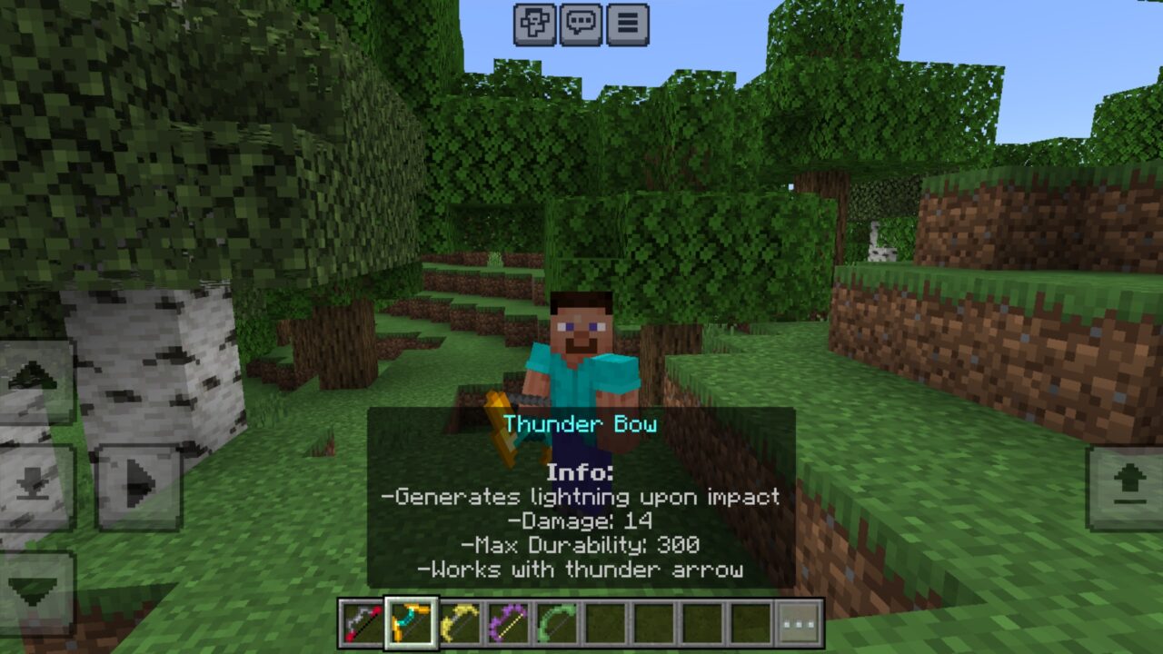 Info from New Bows Mod for Minecraft PE