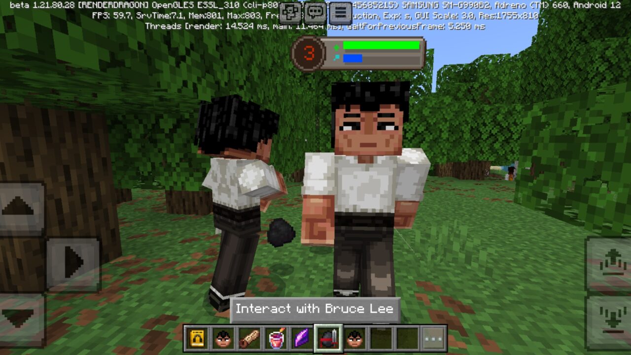 Interact from Bruce Leee Mod for Minecraft PE