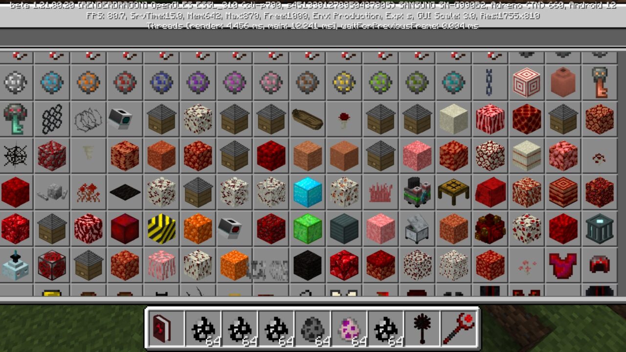 Items from Blood Rot Mod for Minecraft PE