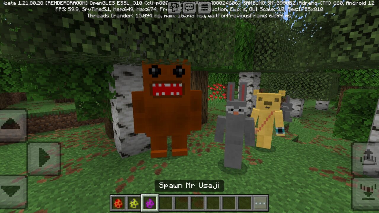Mobs from Domo Kun and Friends Mod for Minecraft PE