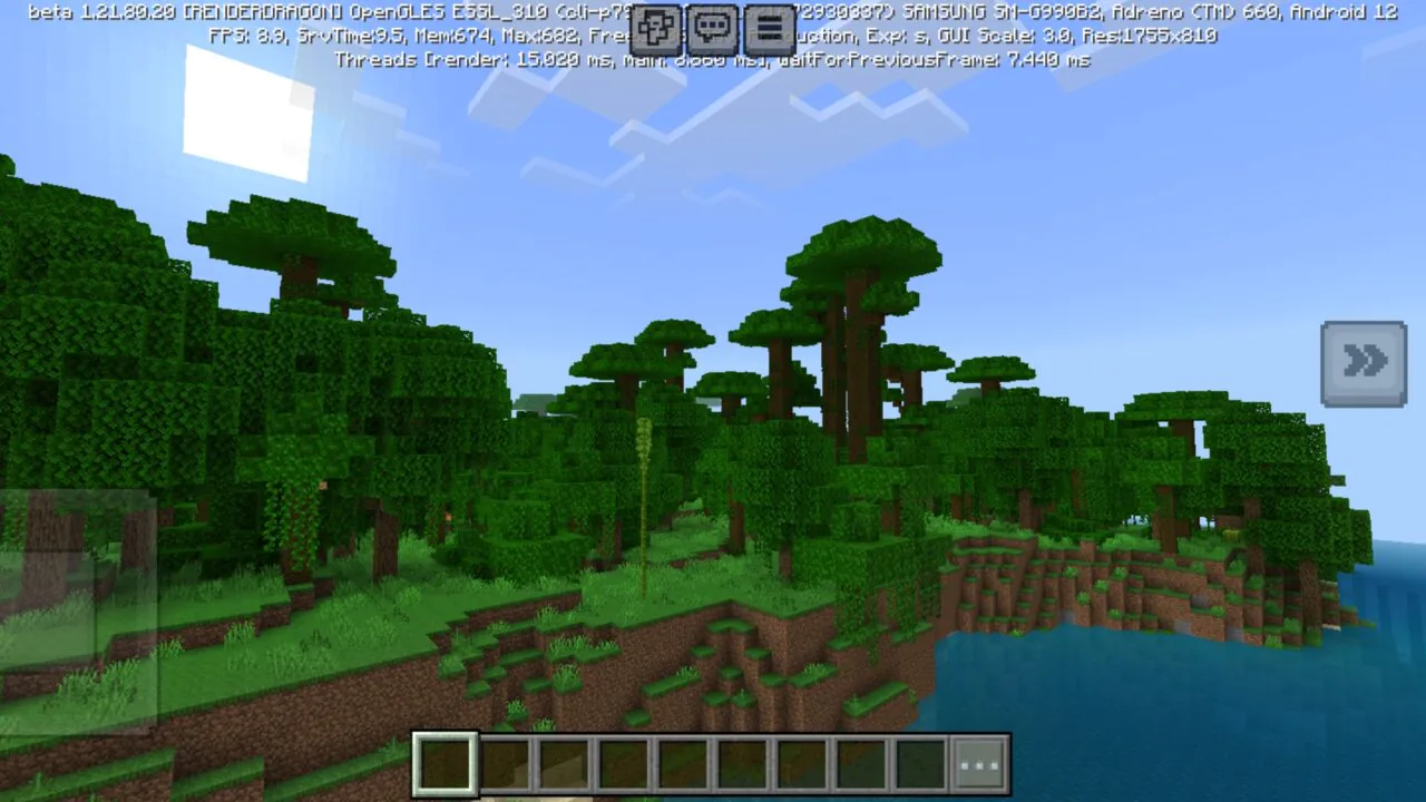 Nature from No Lag Texture Pack for Minecraft PE