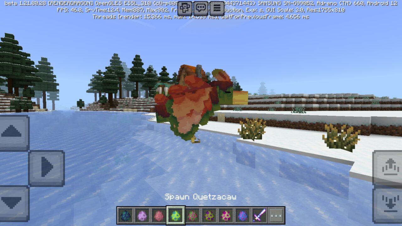 Quetzacaw from Better on Bedrock Mod for Minecraft PE