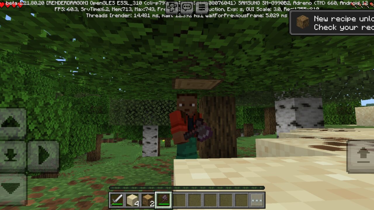 Recipe from Skill Points Mod for Minecraft PE