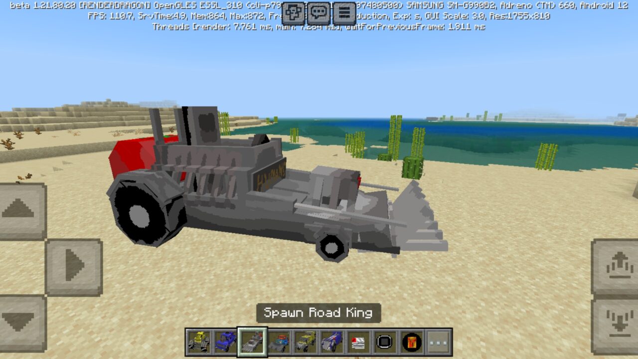 Road King from Apocalypse Cars Mod for Minecraft PE