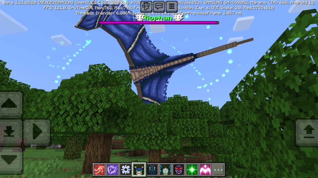 Rophan from Kaiju Craft Mod for Minecraft PE