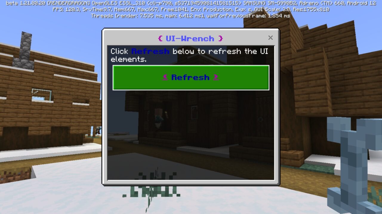 Settings from Hydration Mod for Minecraft PE