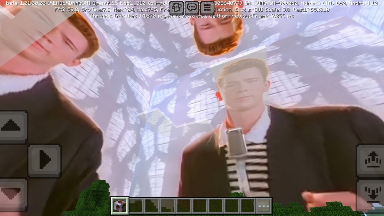 Sky from Rickroll Mod for Minecraft PE