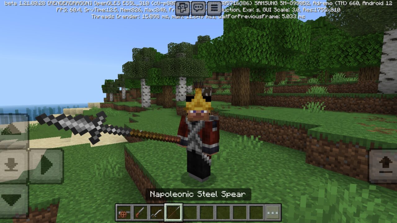 Spear from Napoleon Mod for Minecraft PE