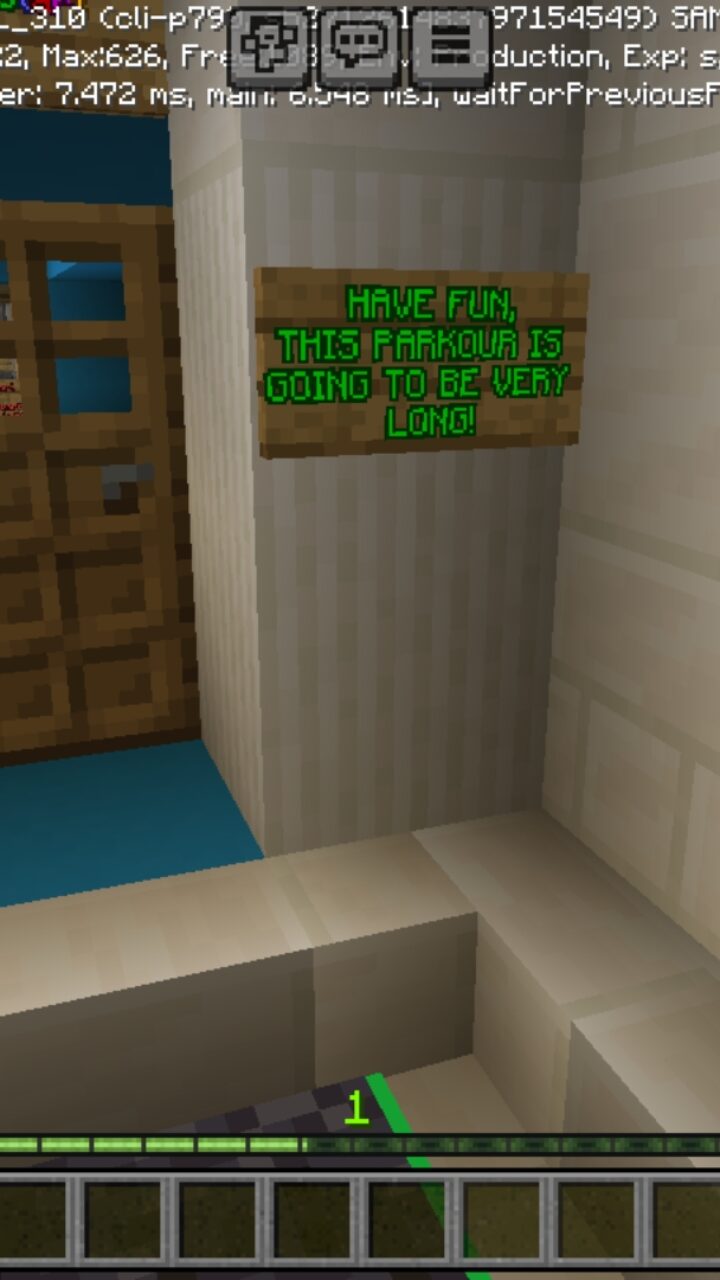 Start from Endless Parkour Map for Minecraft PE