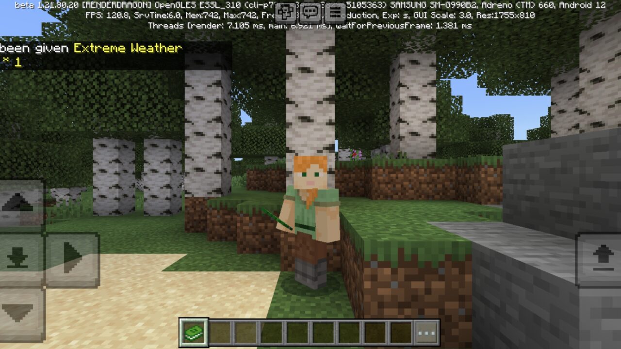 Start from Extreme Weather Mod for Minecraft PE