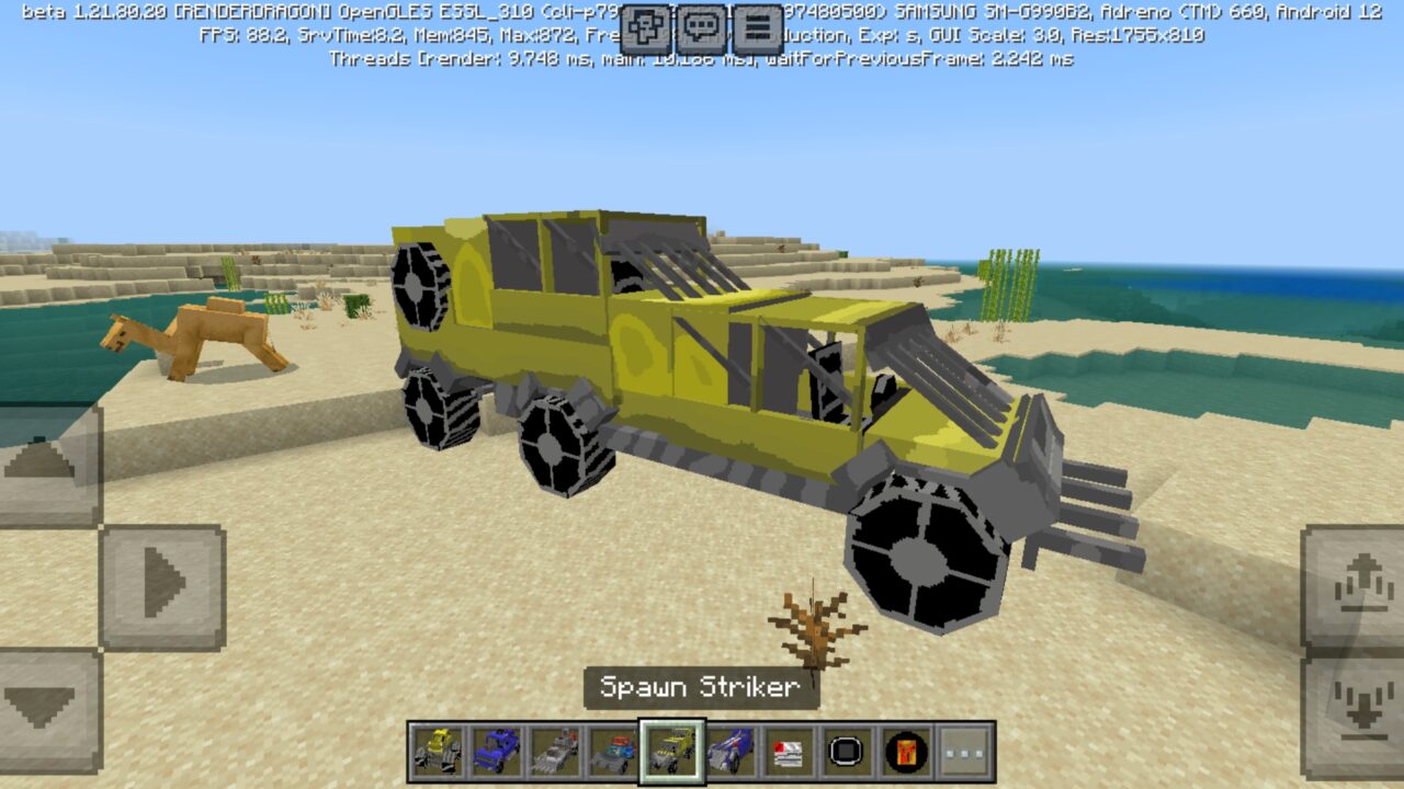 Striker from Apocalypse Cars Mod for Minecraft PE