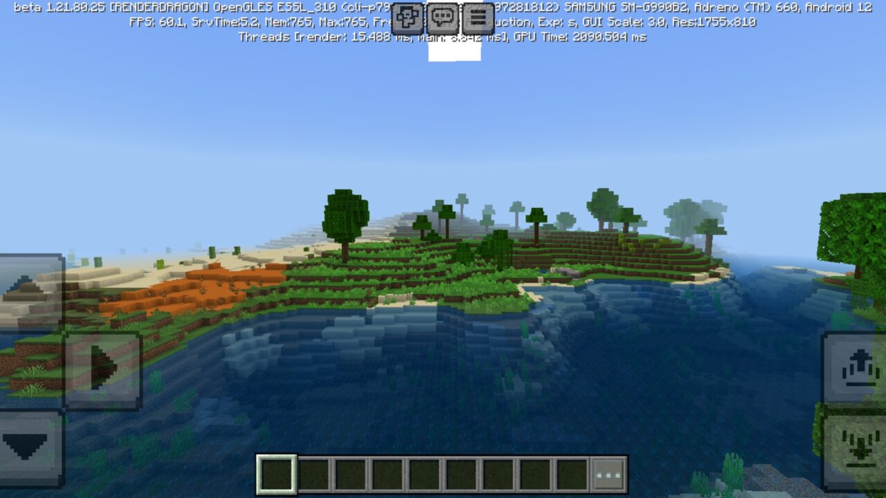 Top View from Vibrant Visuals Texture Pack for Minecraft PE