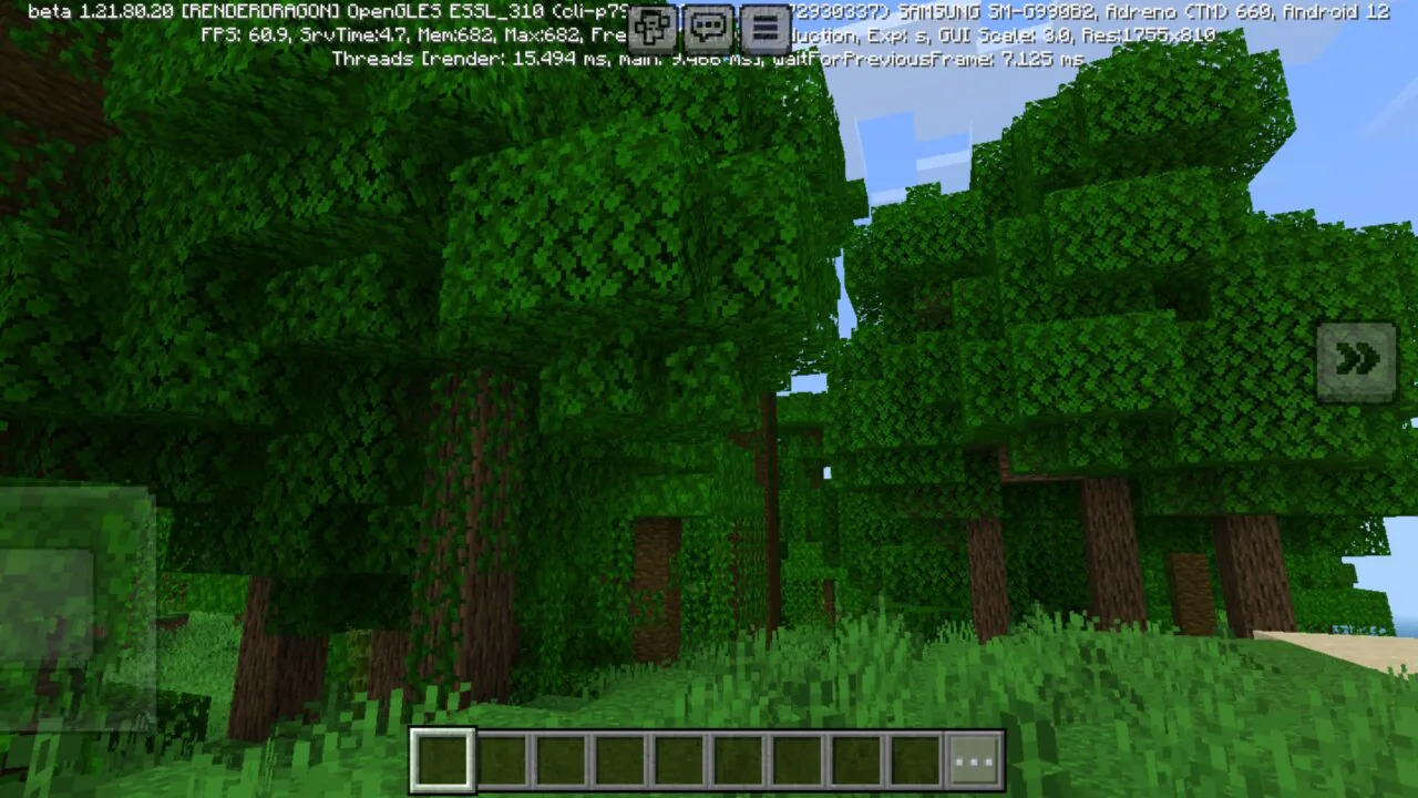 Trees from No Lag Texture Pack for Minecraft PE