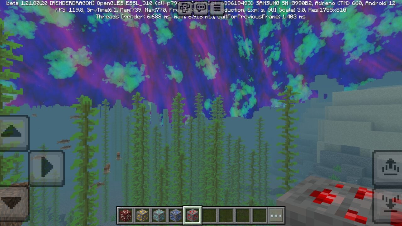 Underwater from Hyze Shader for Minecraft PE