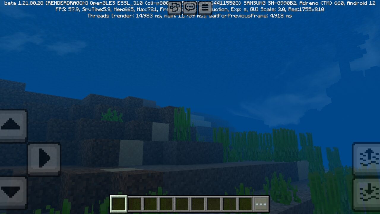 Underwater from YummySheep Shader for Minecraft PE