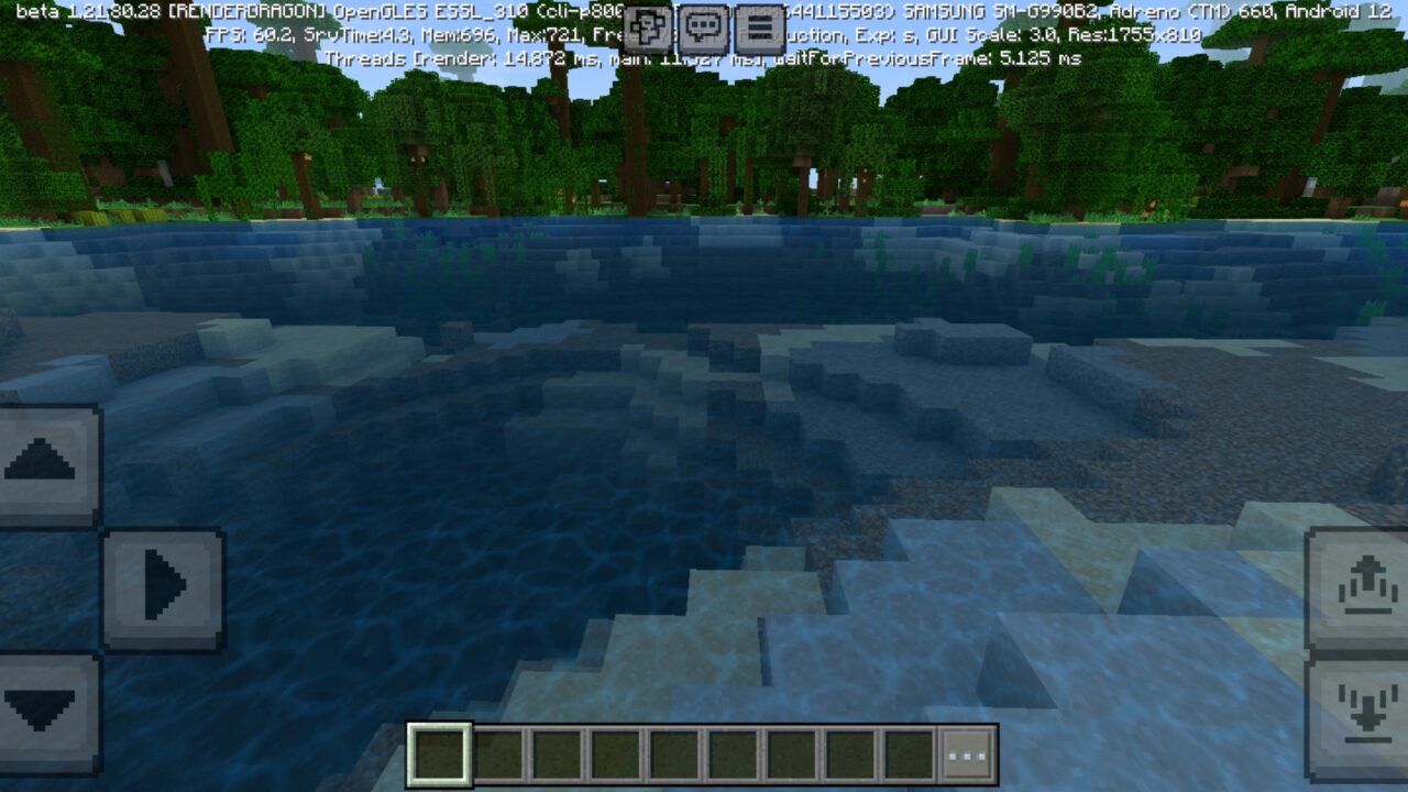 Water from YummySheep Shader for Minecraft PE