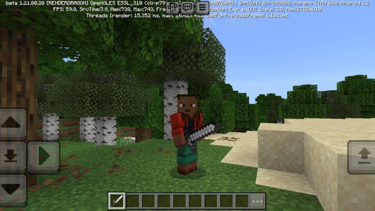 Weapon from Skill Points Mod for Minecraft PE