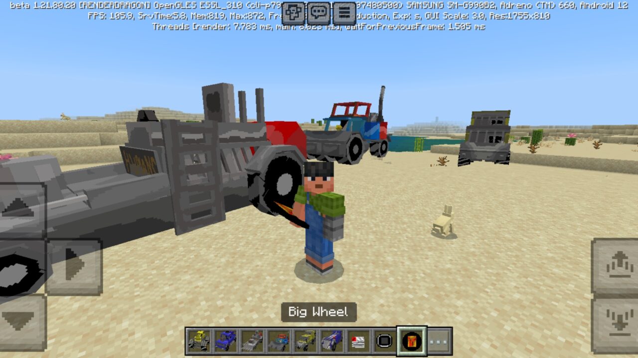 Wheel from Apocalypse Cars Mod for Minecraft PE