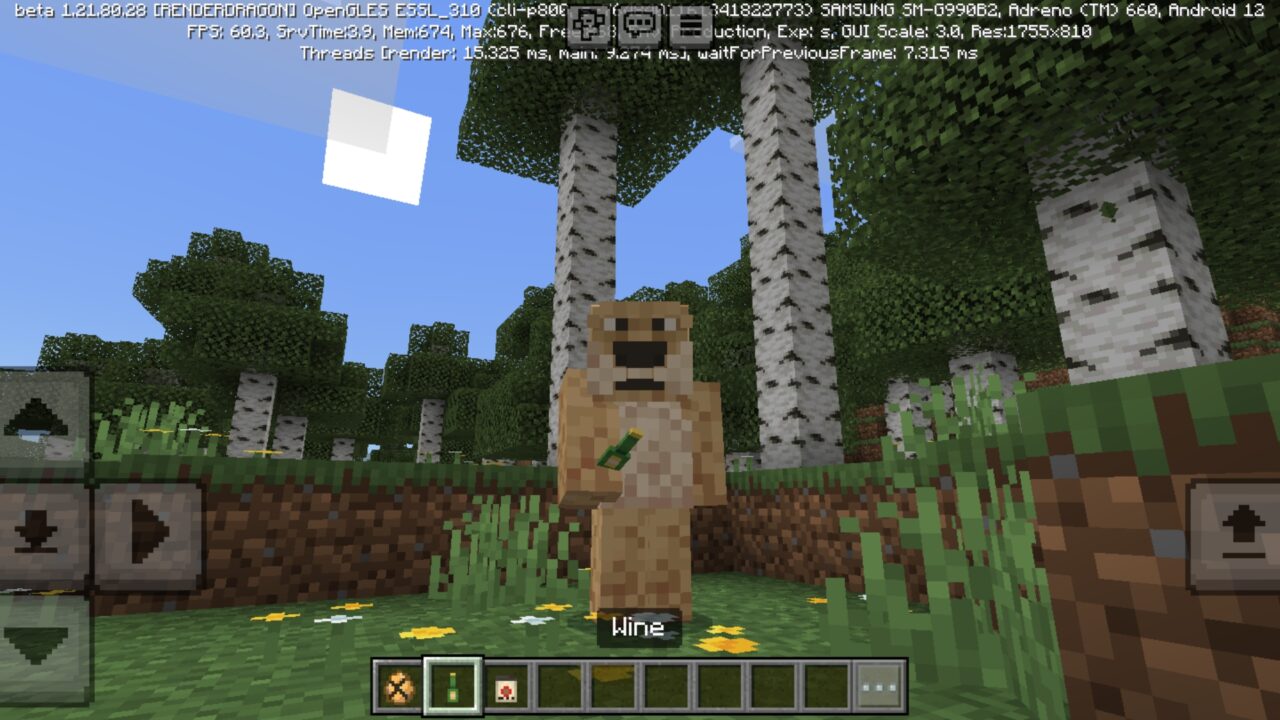 Wine from Talking Ben Mod for Minecraft PE