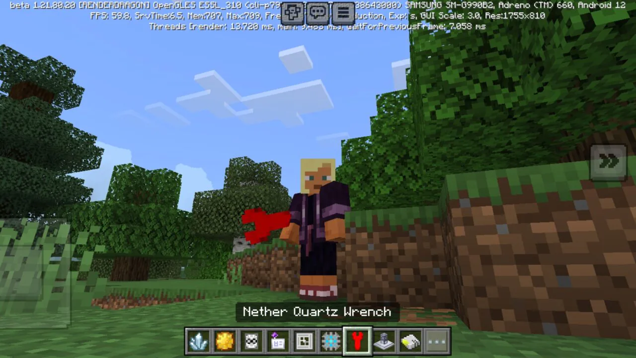 Wrench from Integrated Storage Mod for Minecraft PE