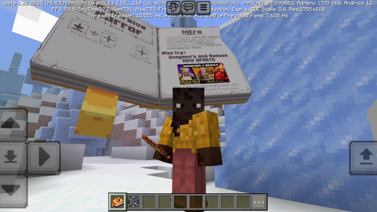 Book from Immersive Horror Mod for Minecraft PE