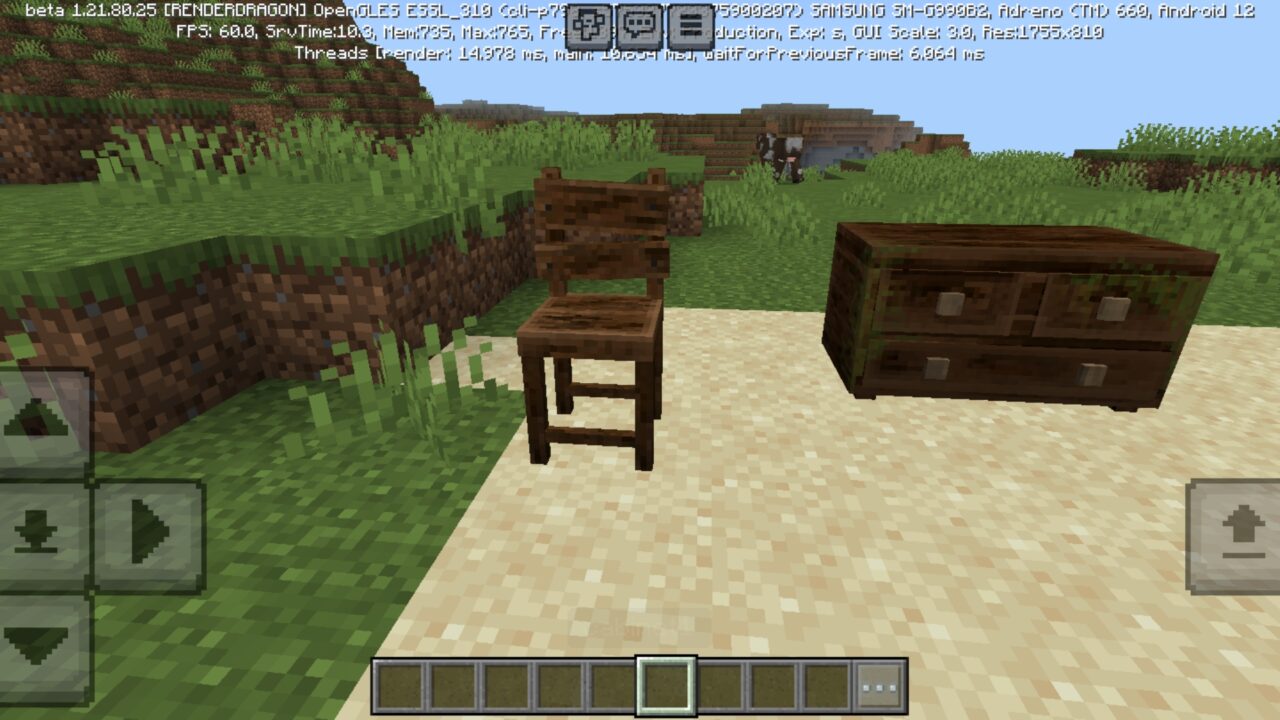 Chair from Faye Pixies Mod for Minecraft PE