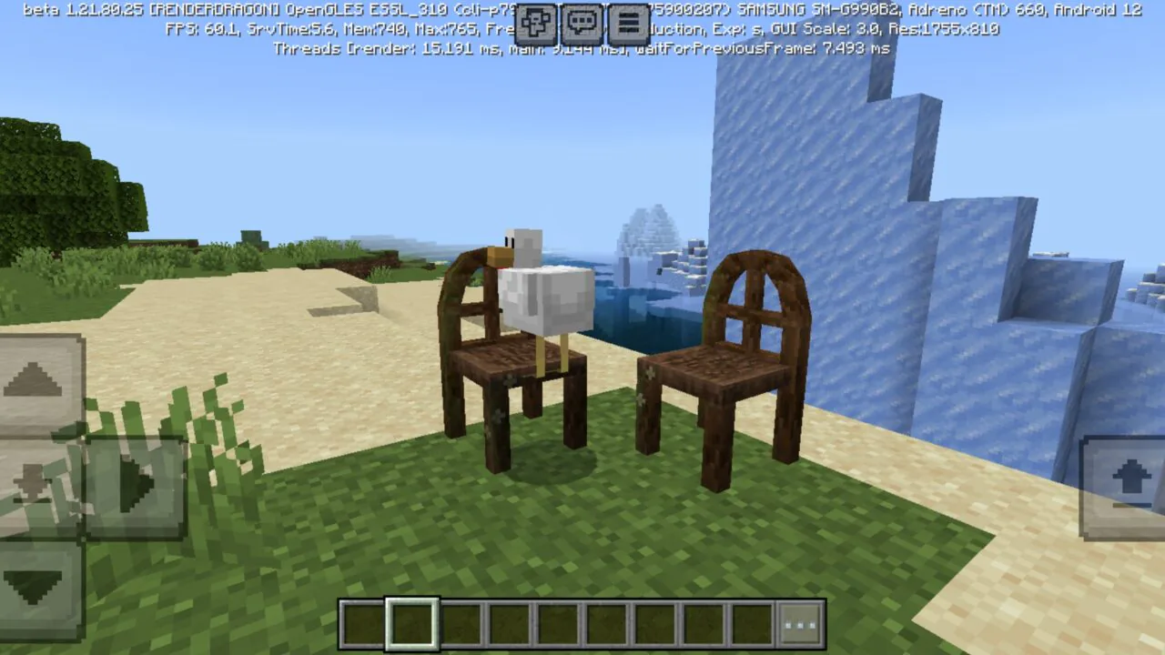 Chairs from Faye Pixies Mod for Minecraft PE