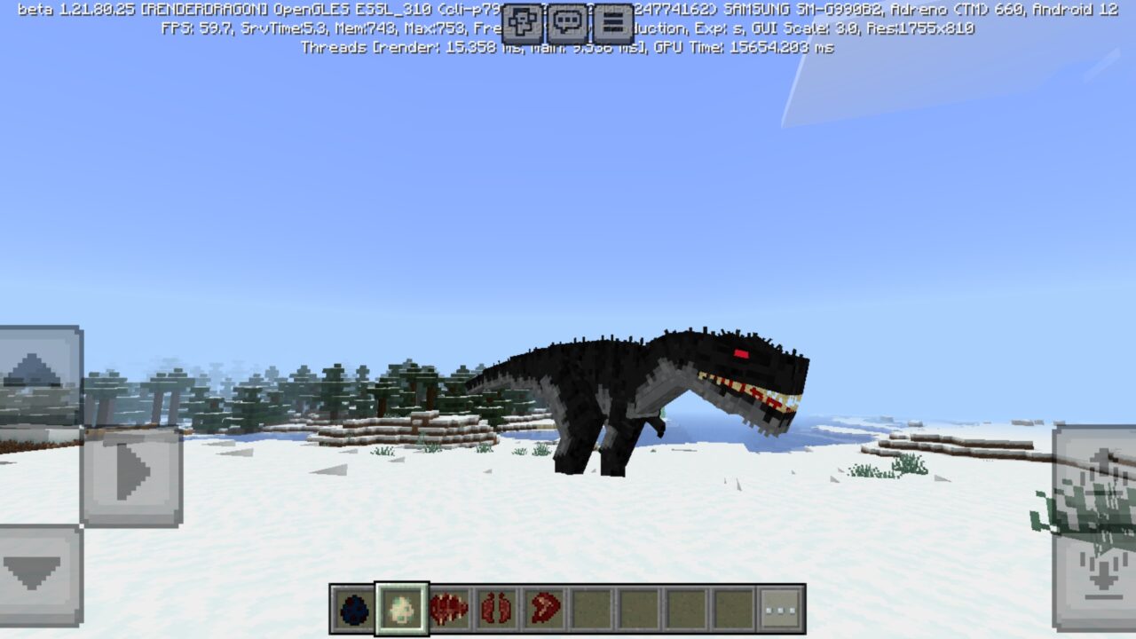 Dino from T-Rex Mod for Minecraft PE