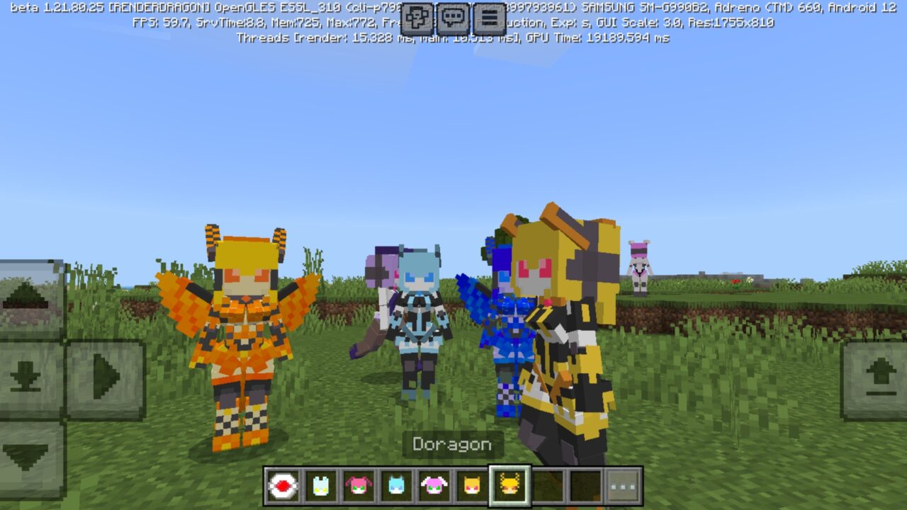 Doragon from Lovely Robots Mod for Minecraft PE