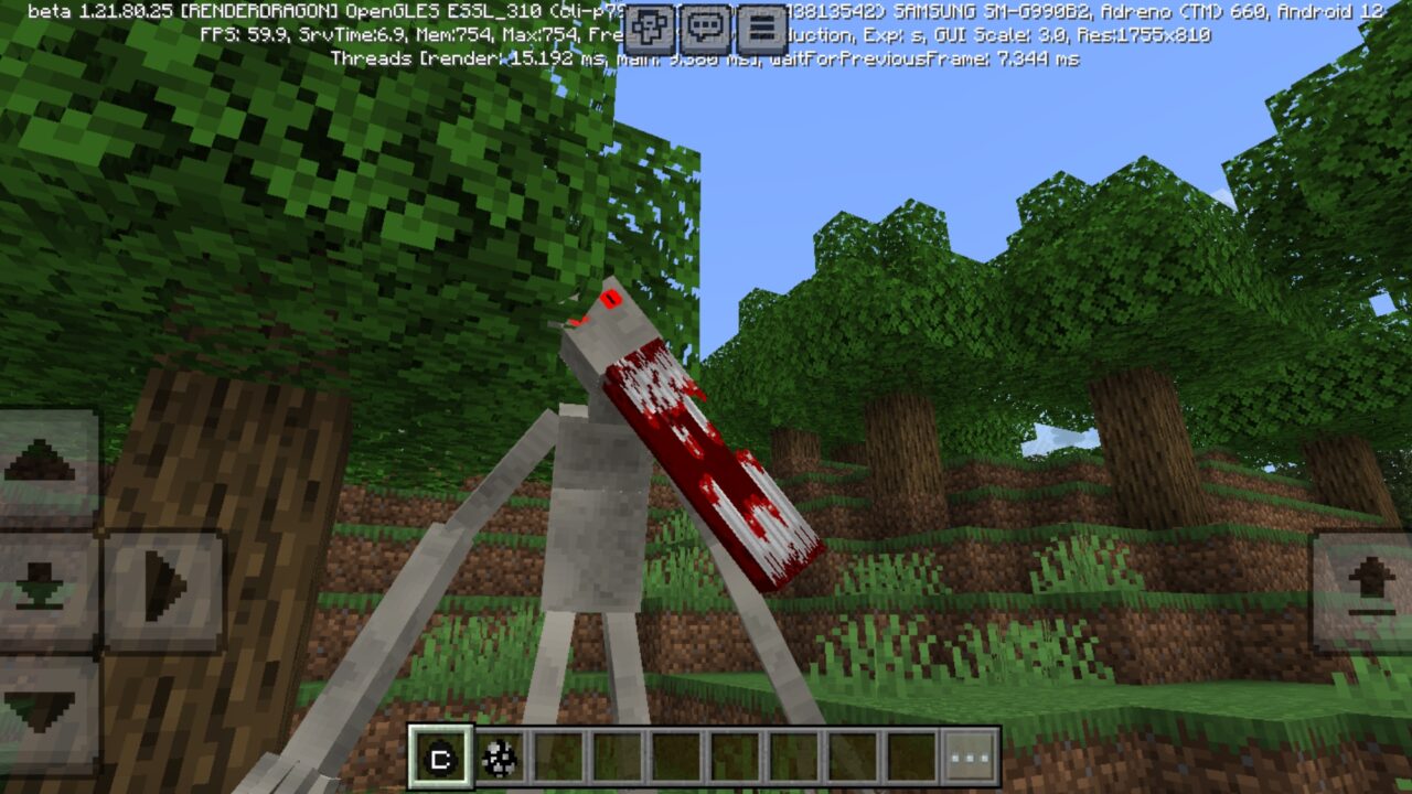 Enemy from The Man in White Mod for Minecraft PE