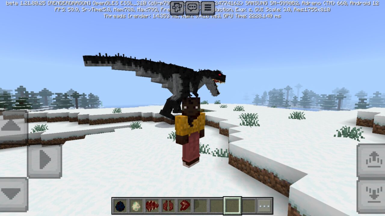 Enemy from T-Rex Mod for Minecraft PE