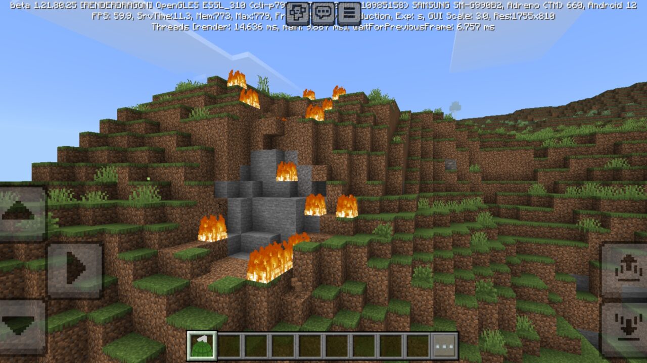 Fire from Throwable Grenades Mod for Minecraft PE