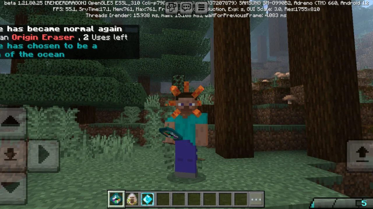 Z-Origins Mod for Minecraft PE