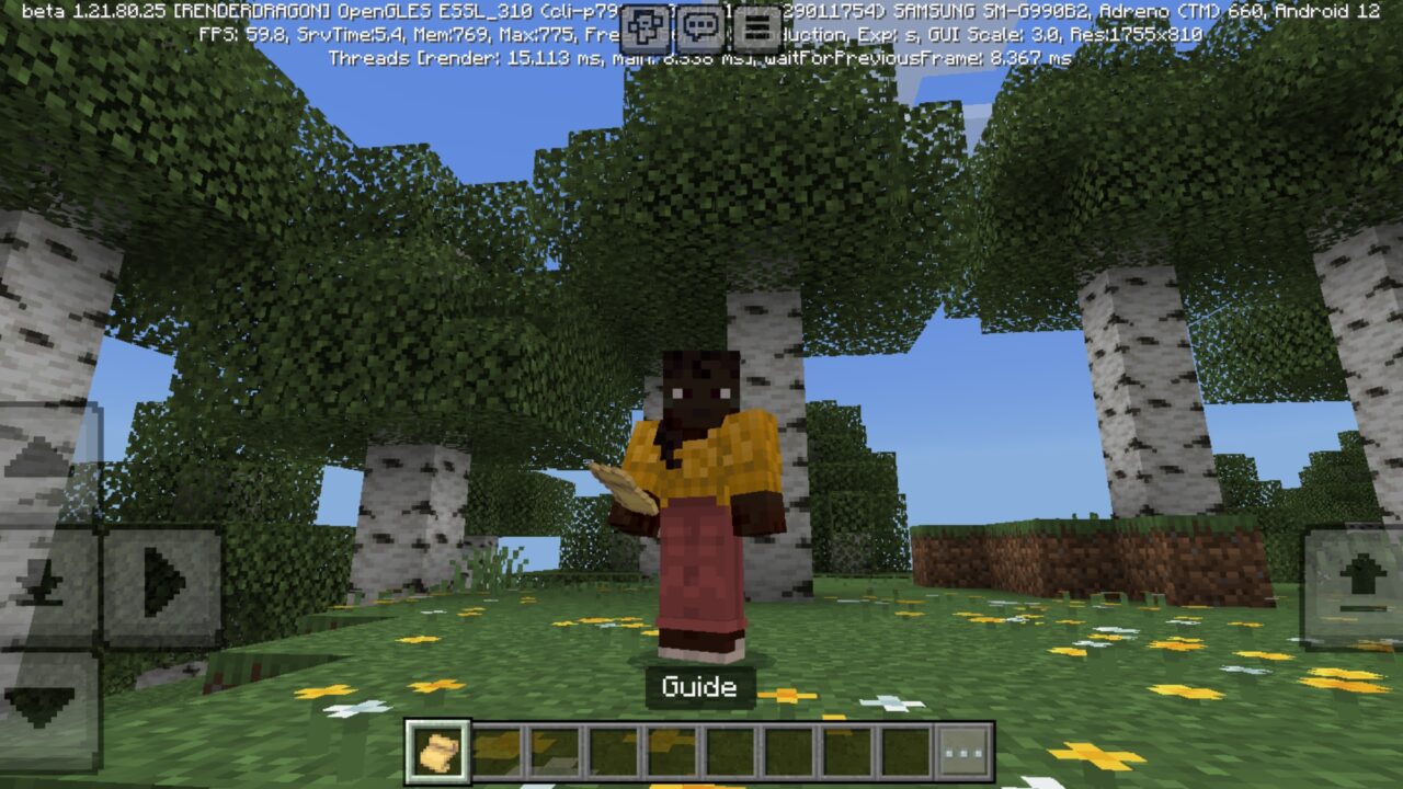 Guide from Damage Effects Mod for Minecraft PE