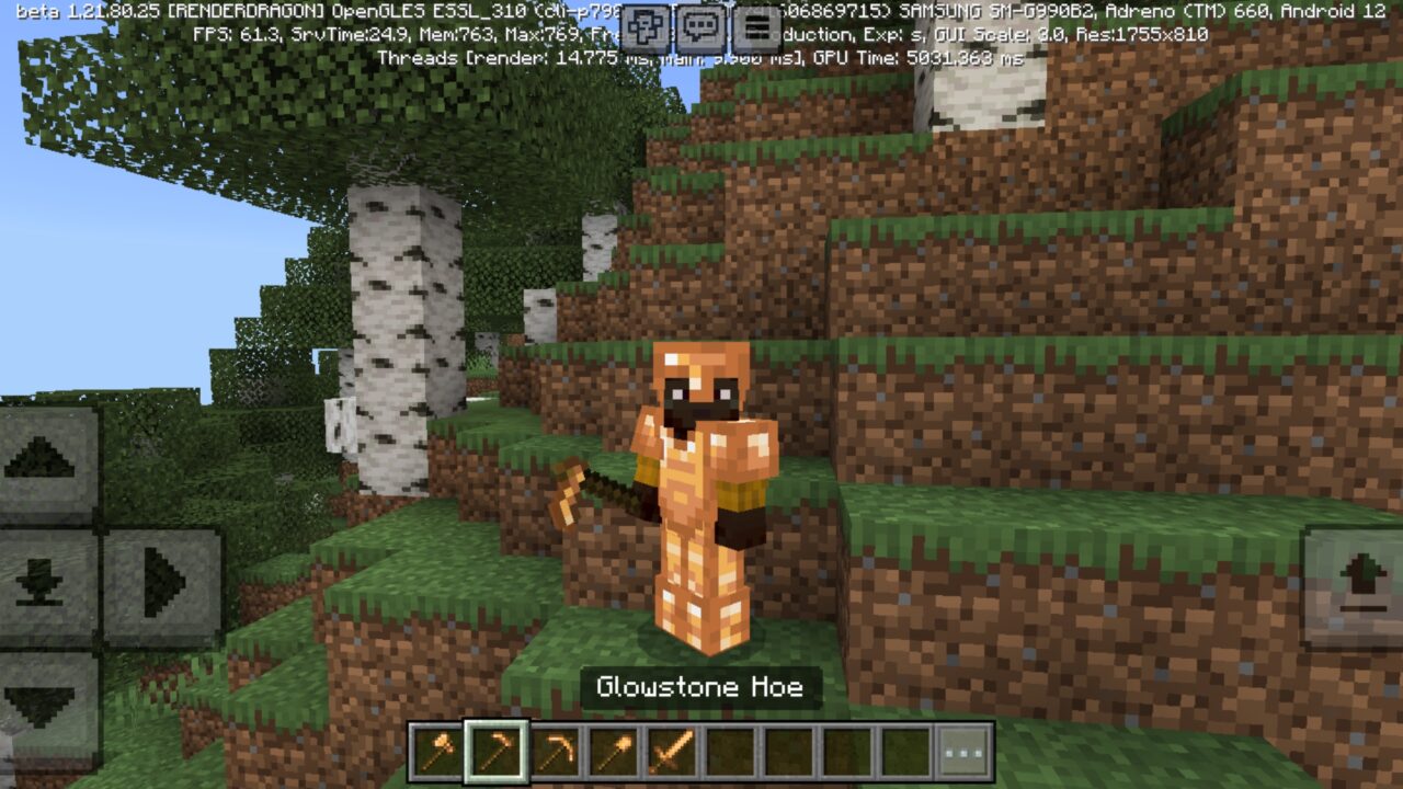 Hoe from Glowstone Mod for Minecraft PE