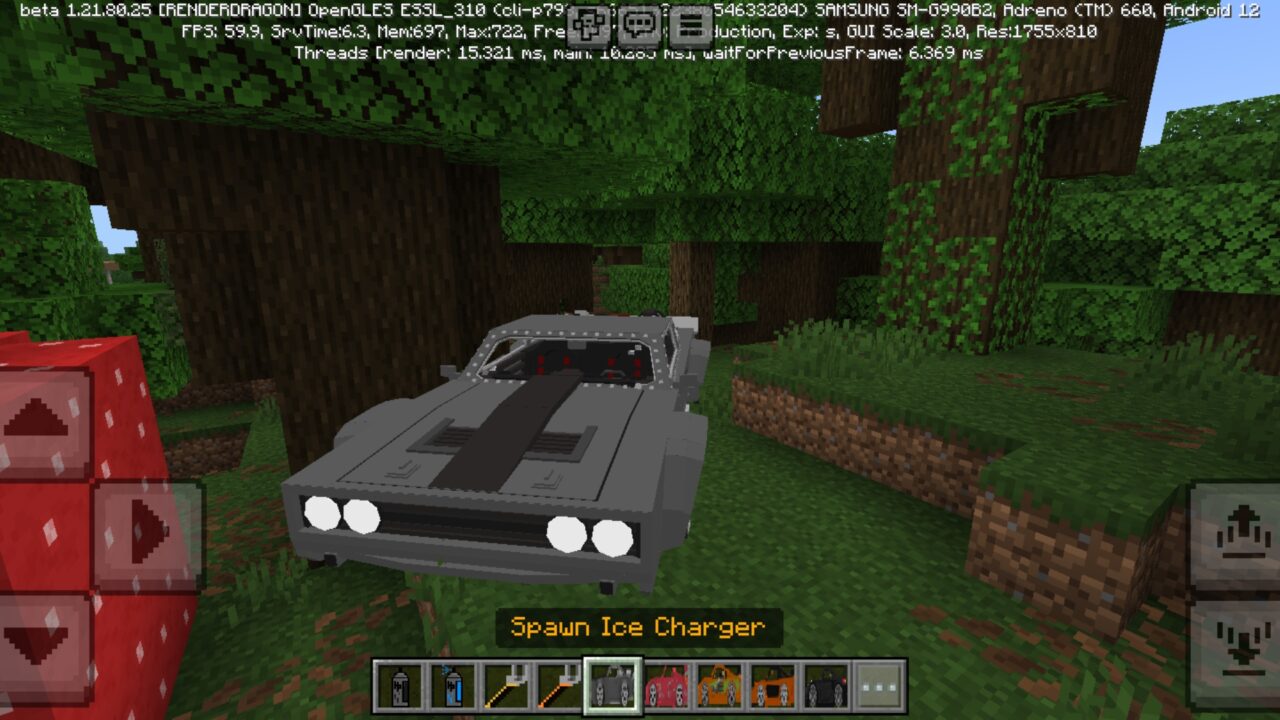Ice Charger from Fast and Furious Mod for Minecraft PE