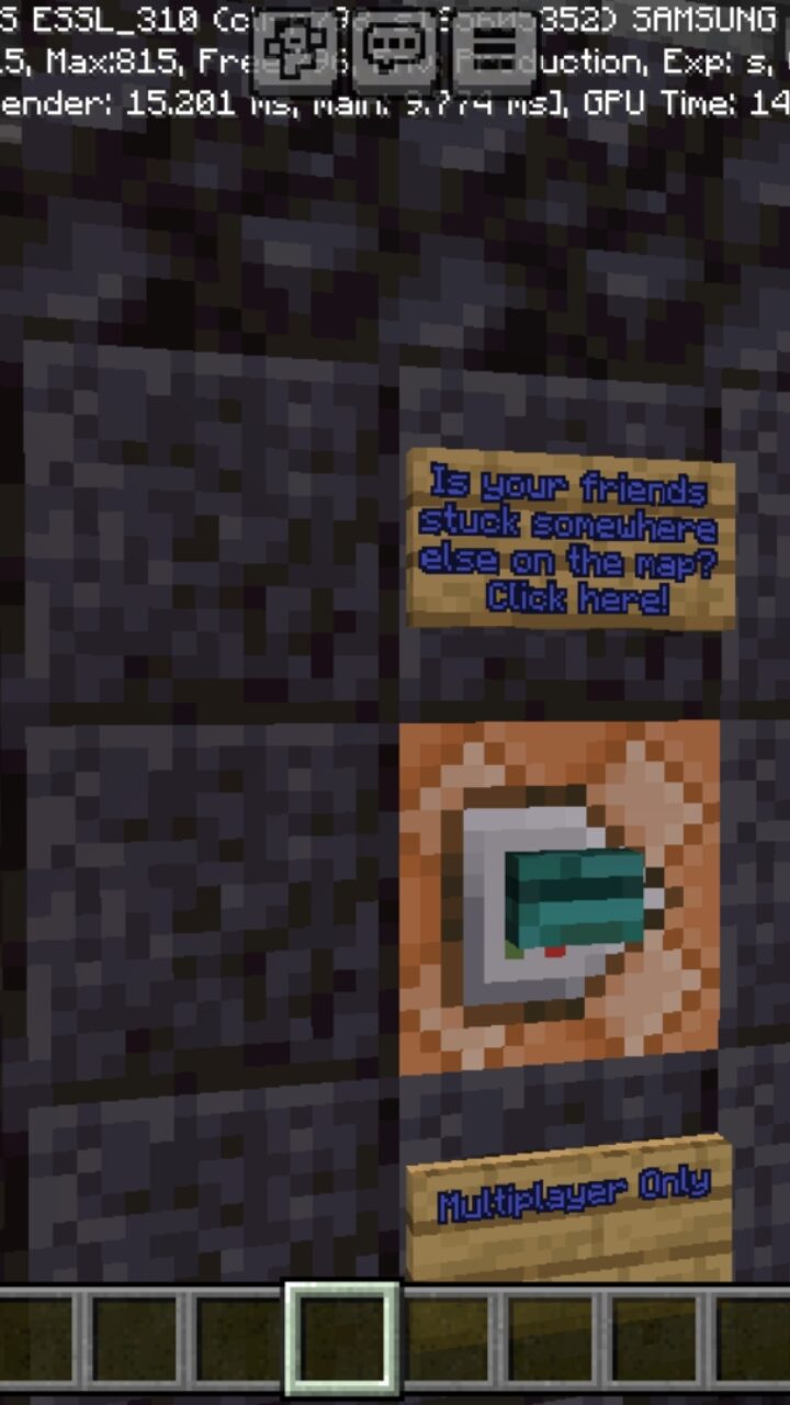 Info from Death Mansion Map for Minecraft PE