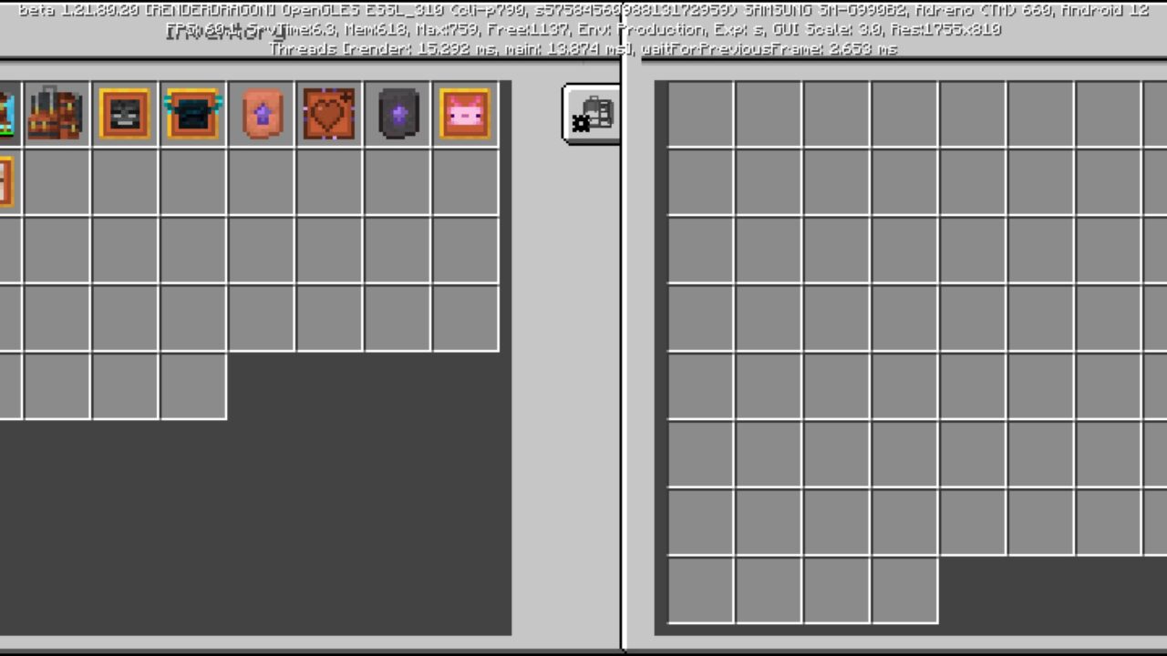 Inside from Sophisticangel Backpack Mod for Minecraft PE