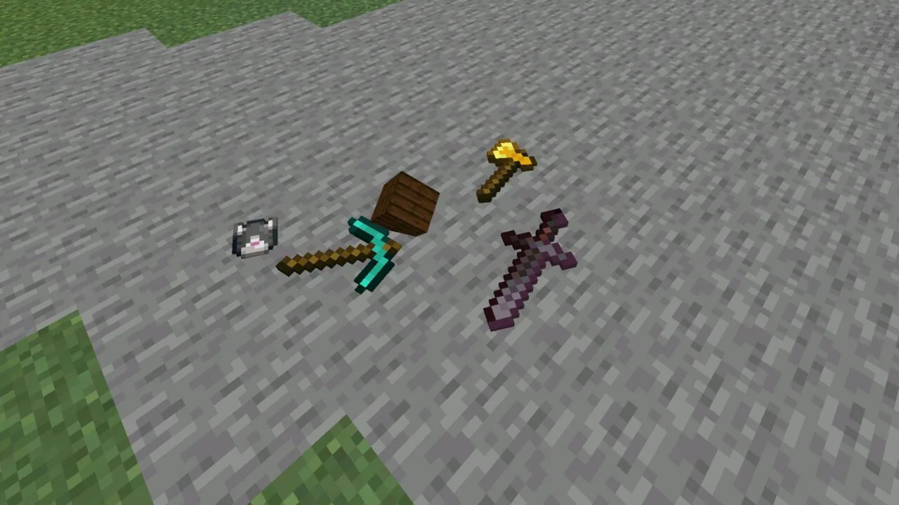 Weapons from Item Physics Mod for Minecraft PE
