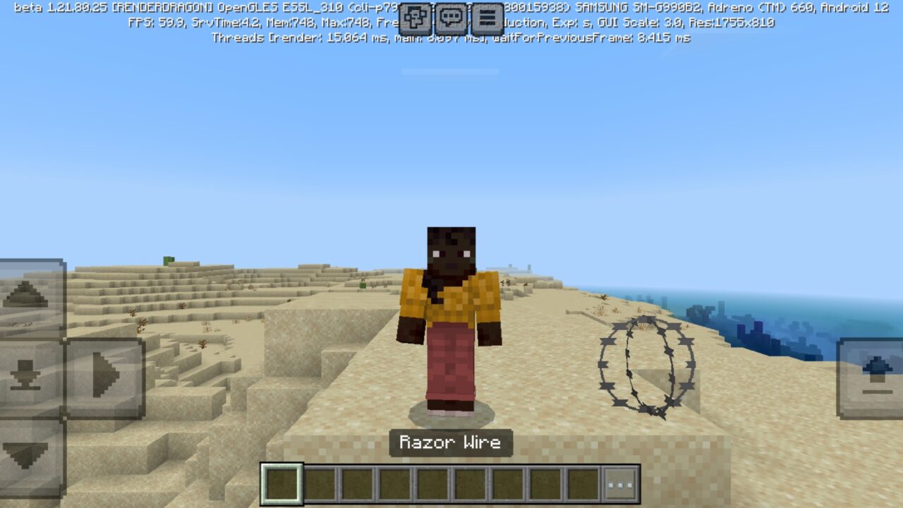 Item from Razor Wire Mod for Minecraft PE