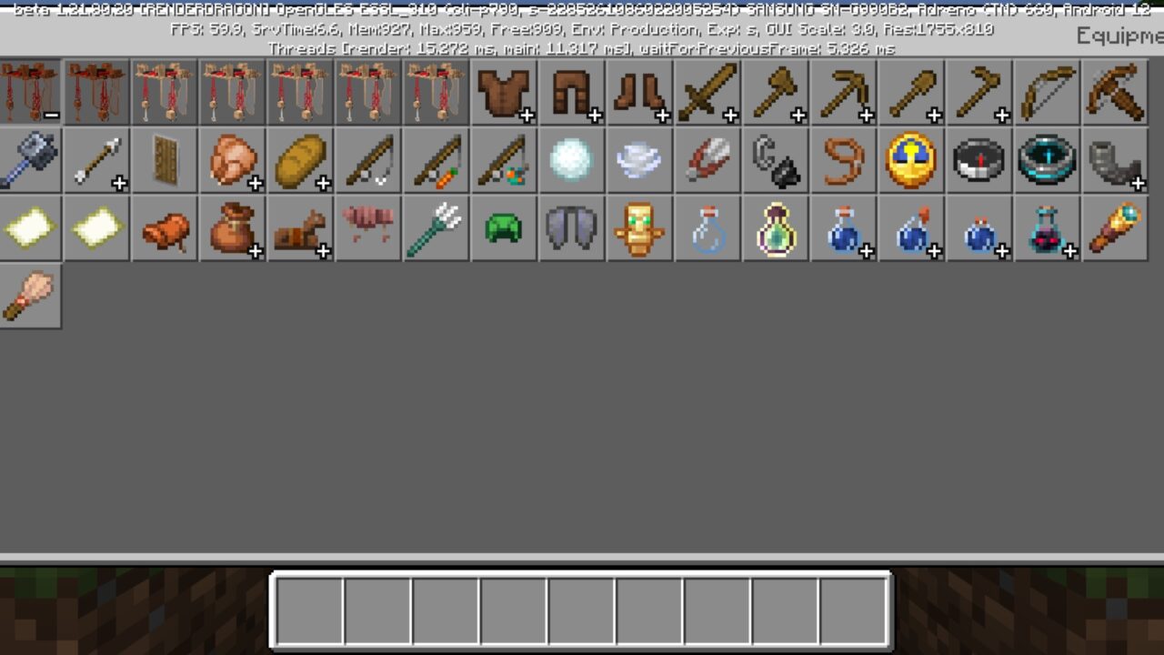 Items from Scaramouche Hat Mod for Minecraft PE