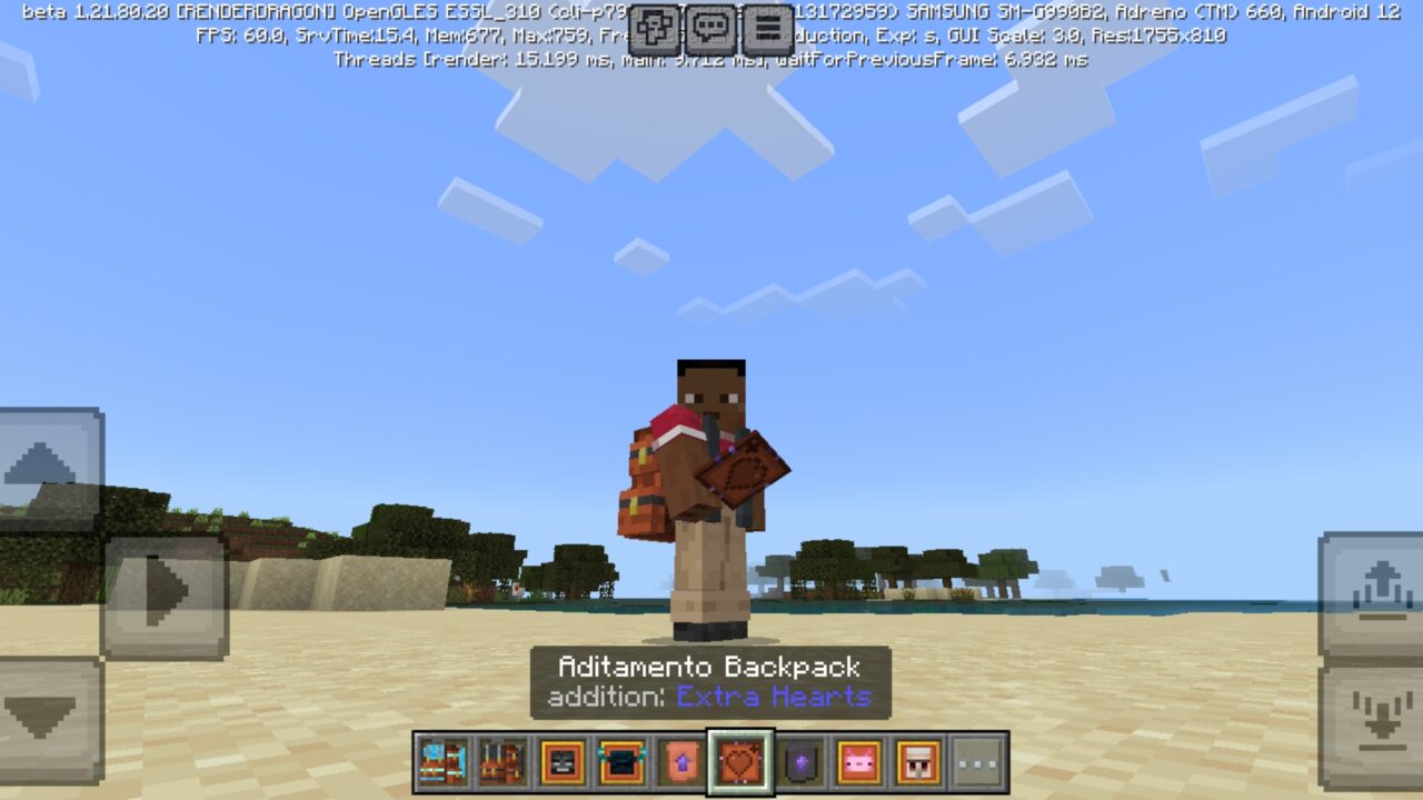Items from Sophisticangel Backpack Mod for Minecraft PE