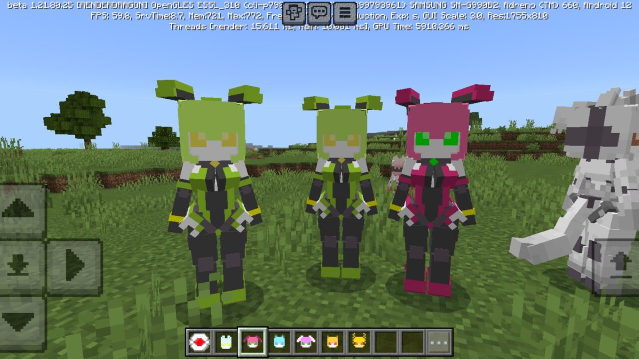 Kitsune from Lovely Robots Mod for Minecraft PE