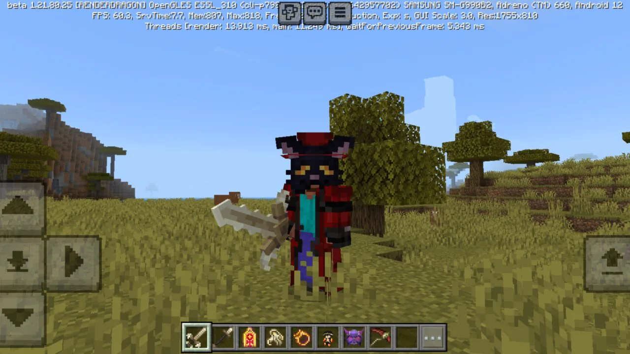 Mask from Archaism Trinkets Mod for Minecraft PE