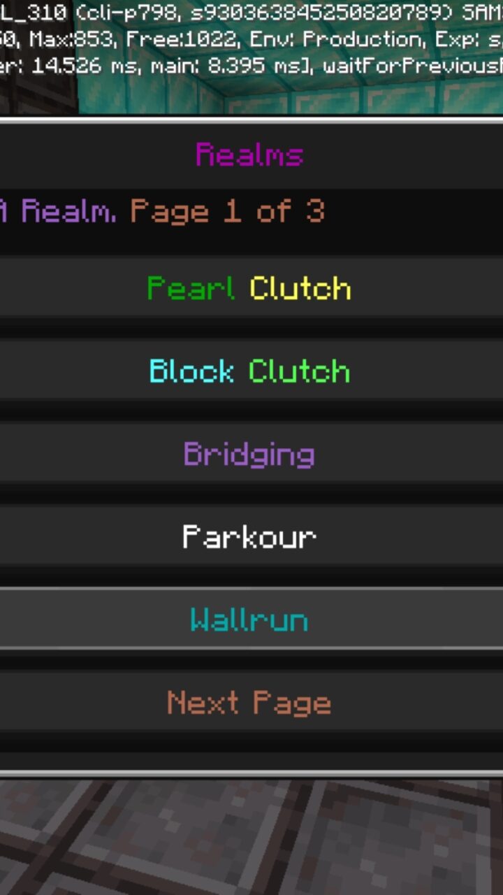Menu from Agg Verse Map for Minecraft PE