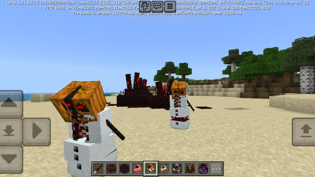Mobs from Infection Gaze Gloom Mod for Minecraft PE