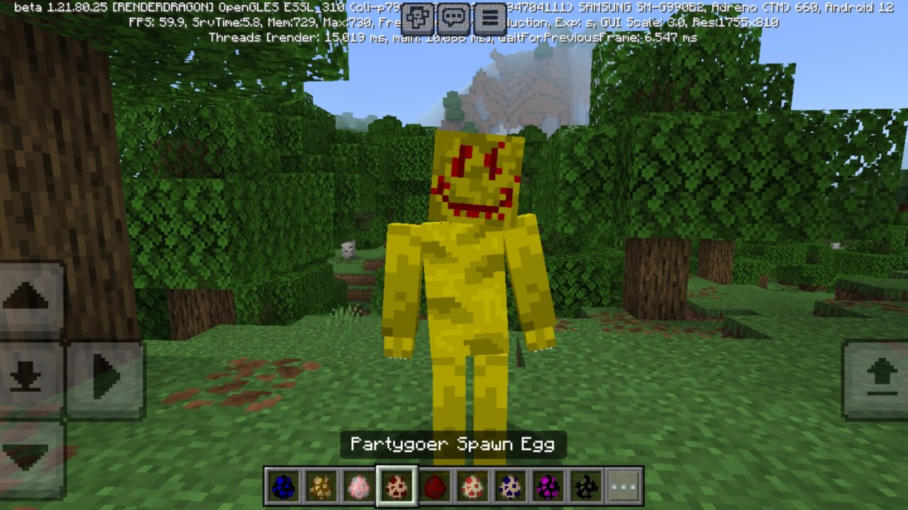 Partygoer from Backrooms Mobs Mod for Minecraft PE