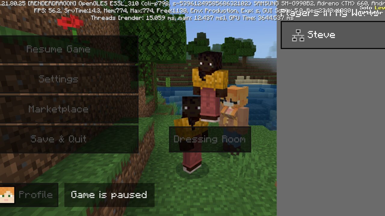 Pause from Solo Leveling Mod for Minecraft PE