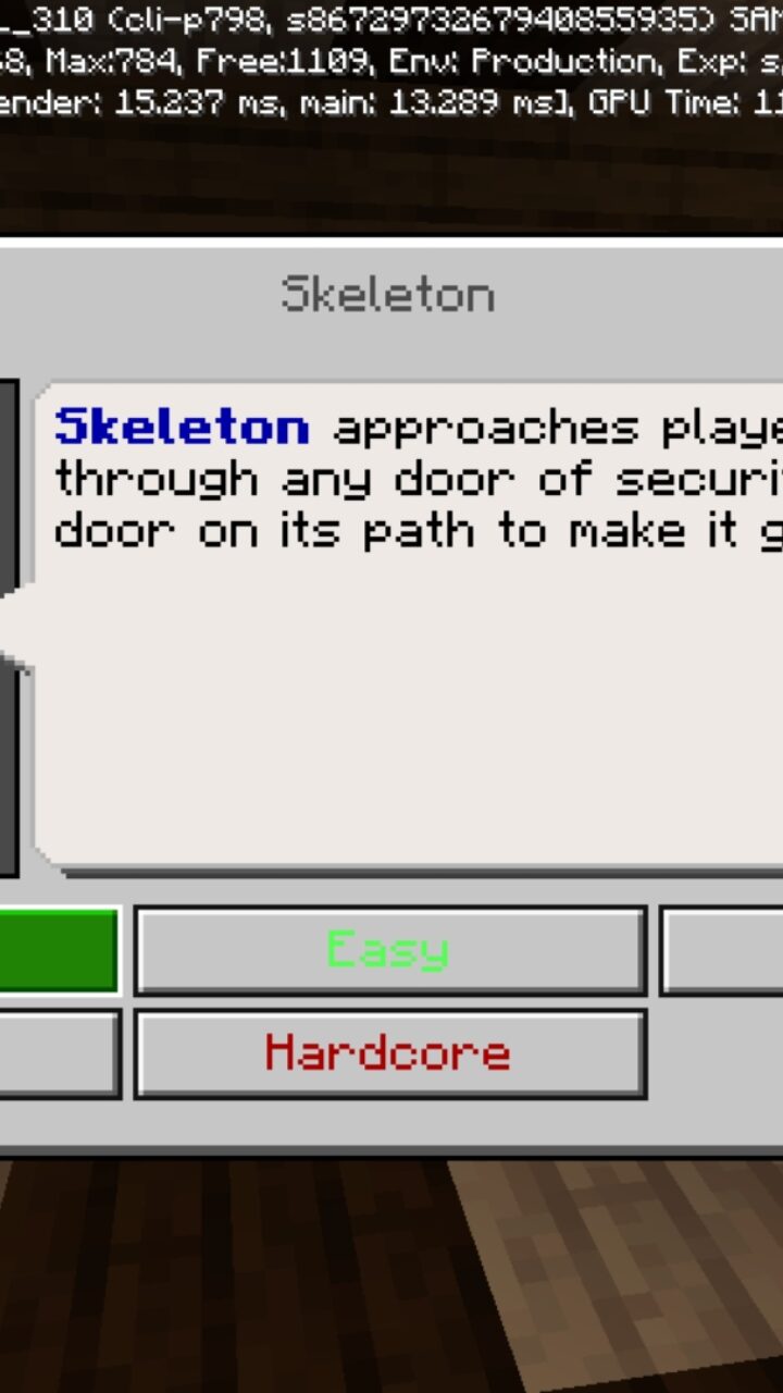 Skeleton from Night Shift Map for Minecraft PE